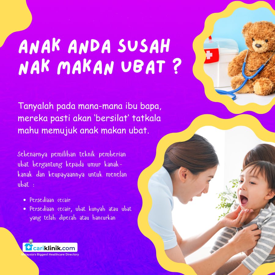 ANAK ANDA SUSAH MAKAN UBAT ?