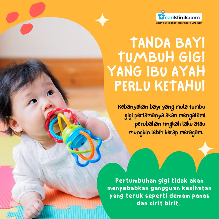 TANDA BAYI TUMBUH GIGI YANG IBU AYAH PERLU TAHU