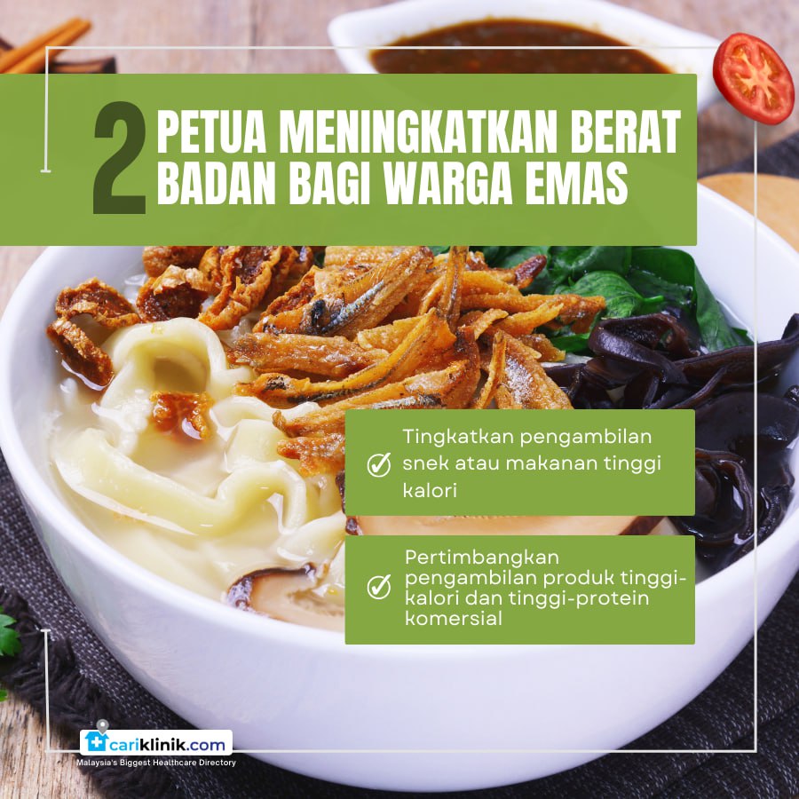 PETUA MENINGKATKAN BERAT BADAN DI KALANGAN WARGA EMAS