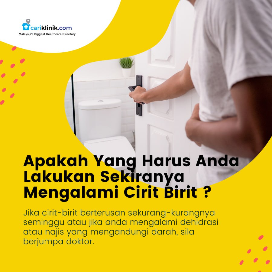 APAKAH YANG HARUS SAYA LAKUKAN SEKIRANYA MENGALAMI CIRIT-BIRIT ?