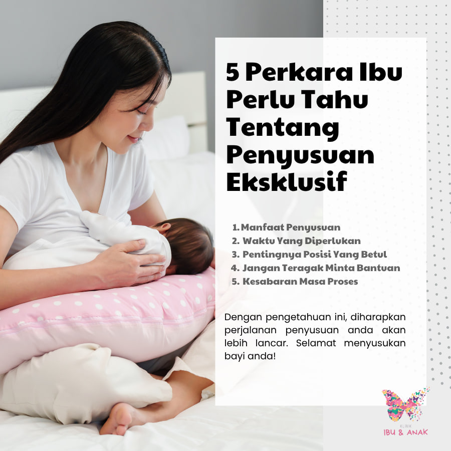 5 Perkara Ibu Perlu Tahu Tentang Penyusuan Eksklusif