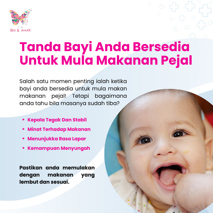 Tanda Bayi Bersedia Untuk Mula Makan Makanan Pejal