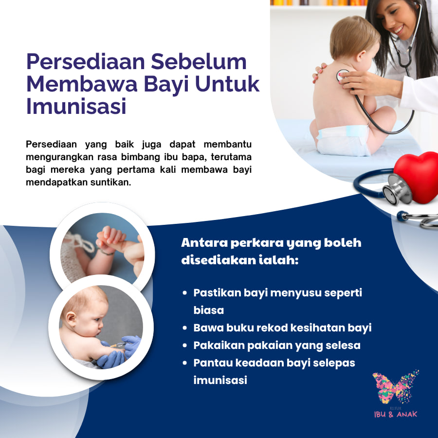 Persediaan Sebelum Membawa Bayi Untuk Imunisasi