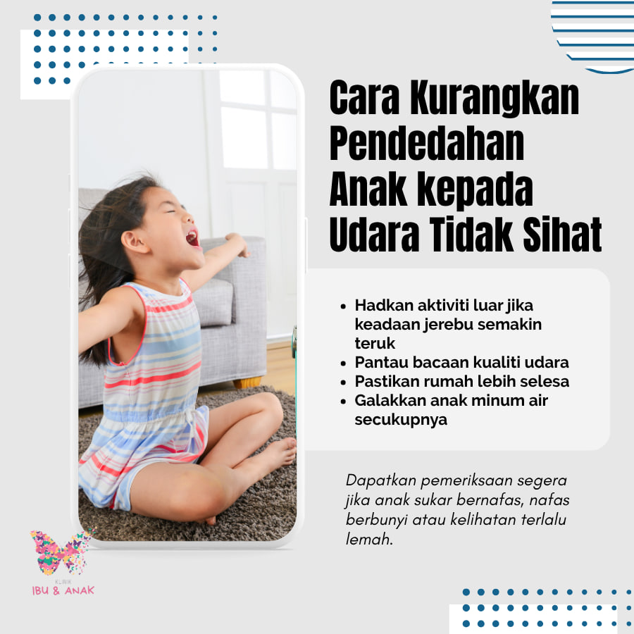 CARA KURANGKAN PENDEDAHAN ANAK KEPADA UDARA TIDAK SIHAT